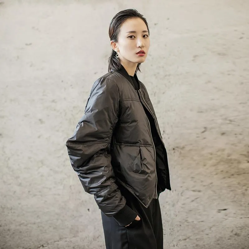 Cropped Bomber Jacket