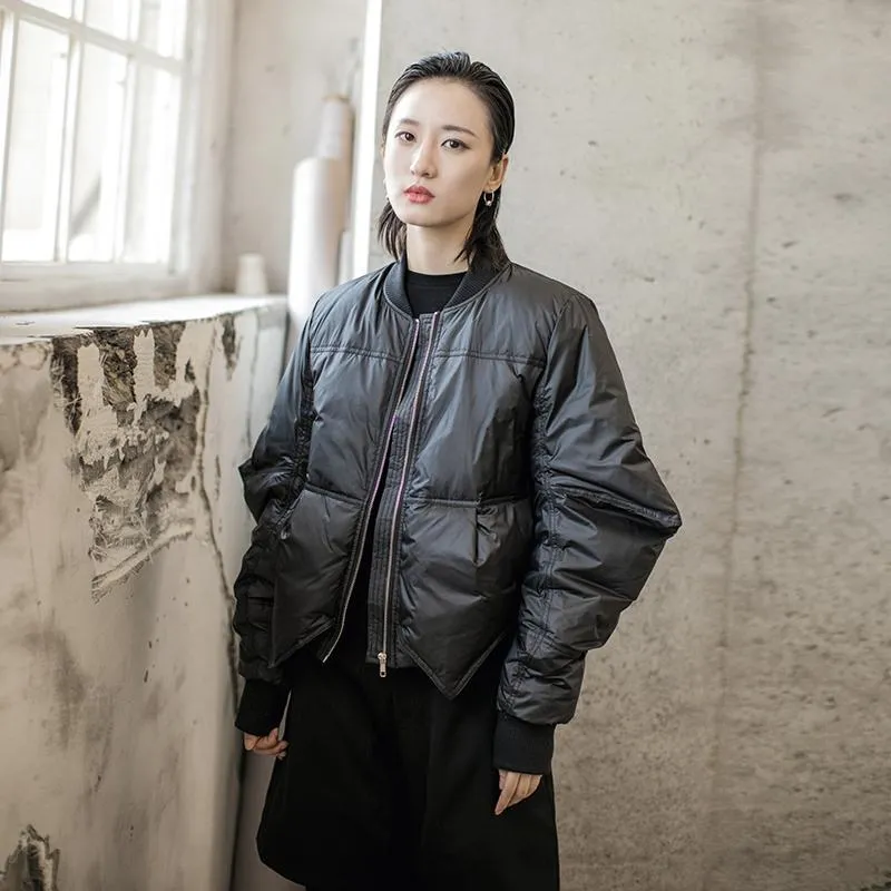 Cropped Bomber Jacket