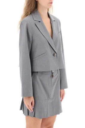 cropped single-breasted jacket