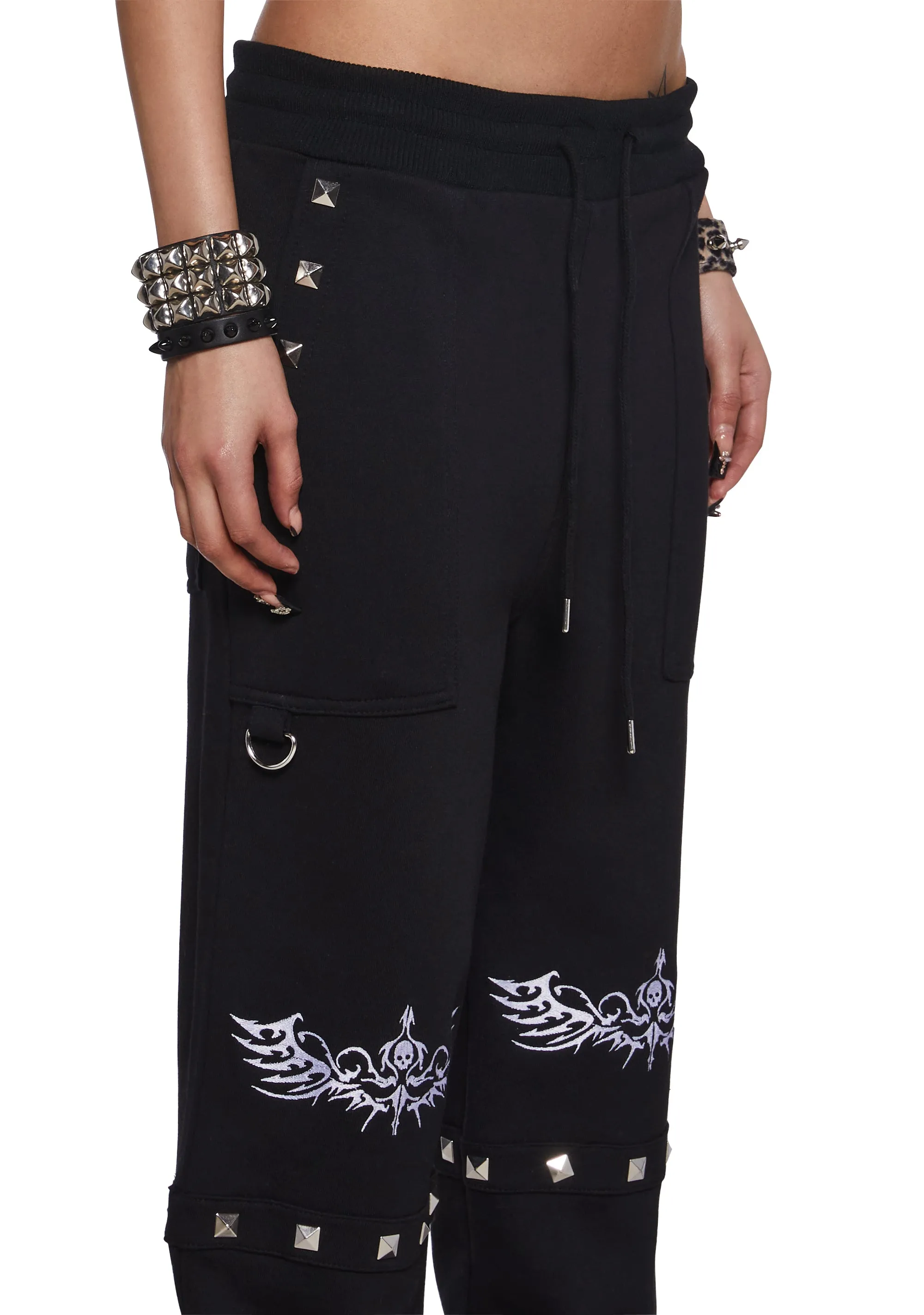 Dead Inside Studded Baggy Sweatpants