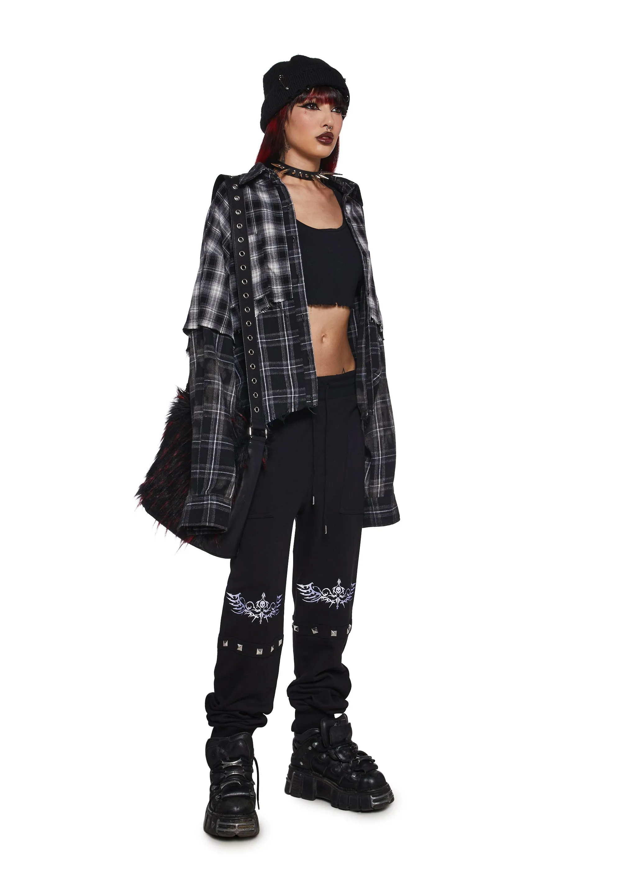 Dead Inside Studded Baggy Sweatpants