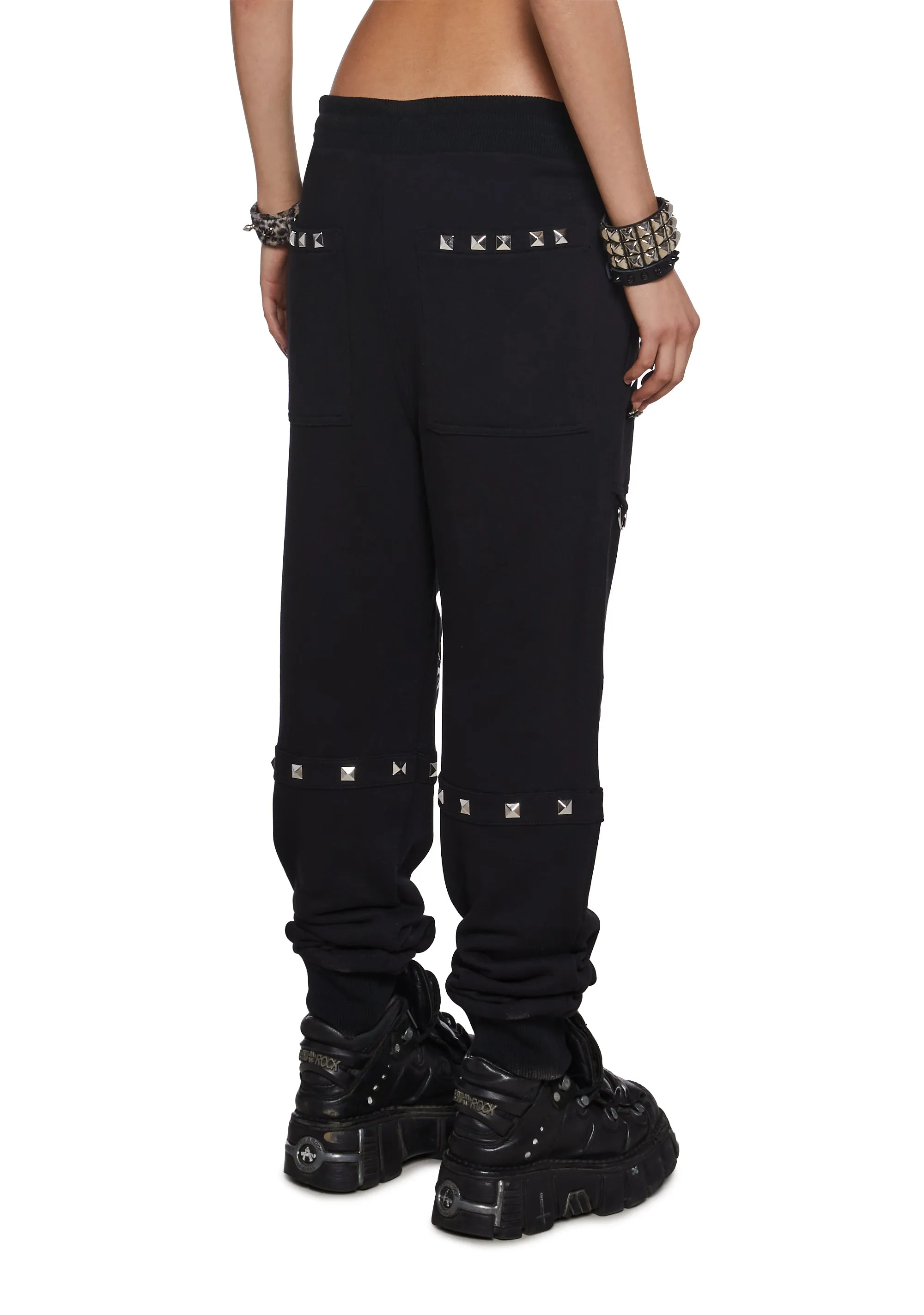 Dead Inside Studded Baggy Sweatpants