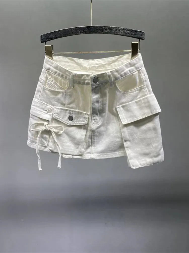 Denim cargo mini skirt! Casual, on-trend, all summer long