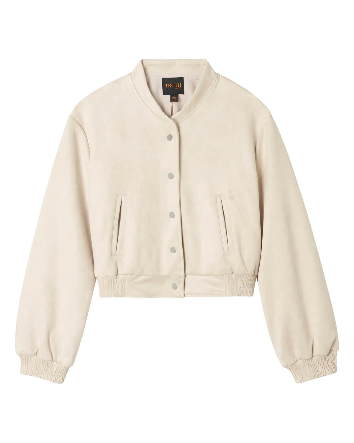 Faux Suede Cropped Bomber