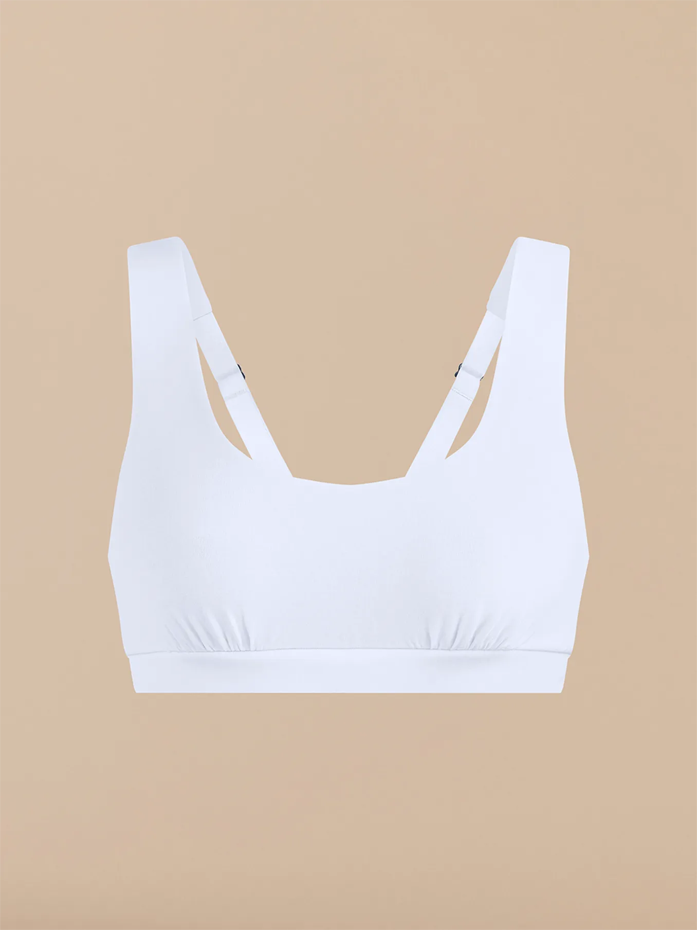 FeelFree Square Neck Bralette | White/White