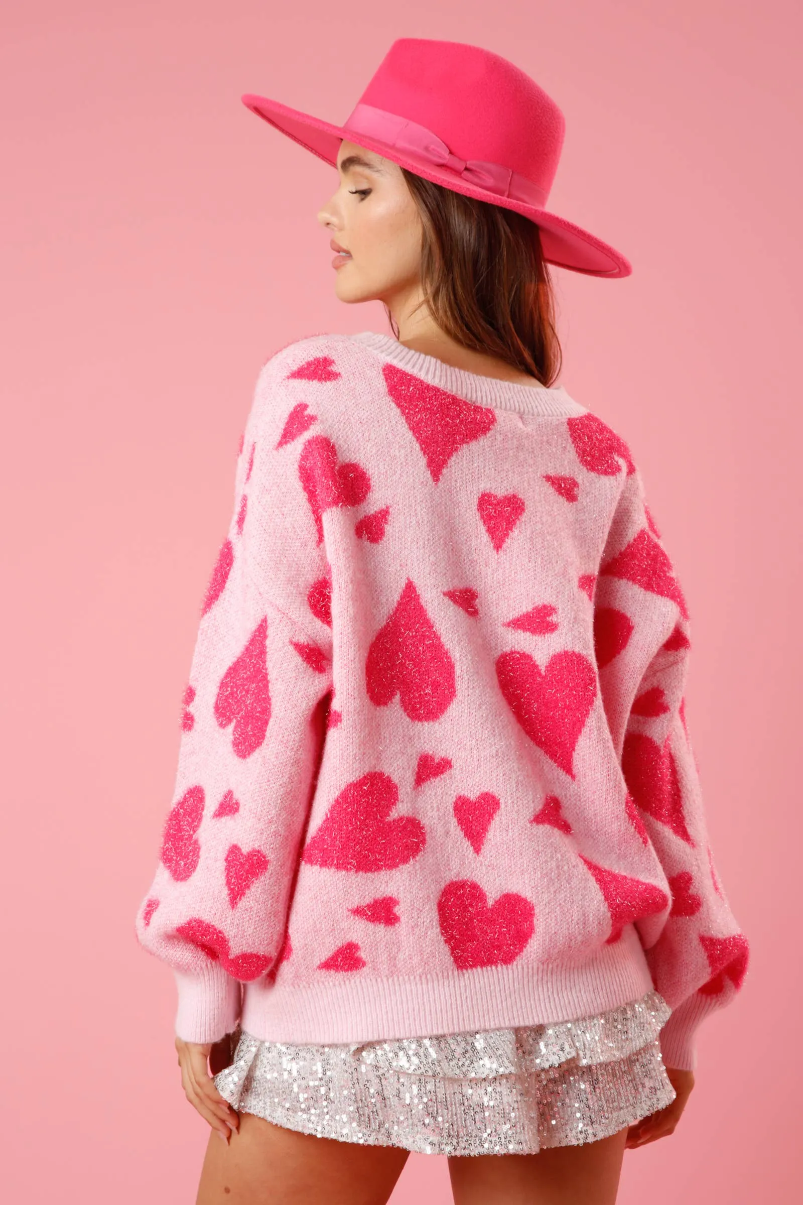 FINAL SALE Avery Shiny Hearts Sweater