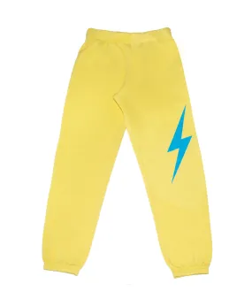 Firehouse Girls Palisades Neon Blue Bolt Sweatpants Lemon