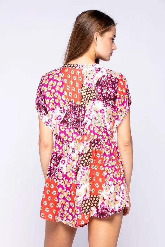 Floral Print Romper