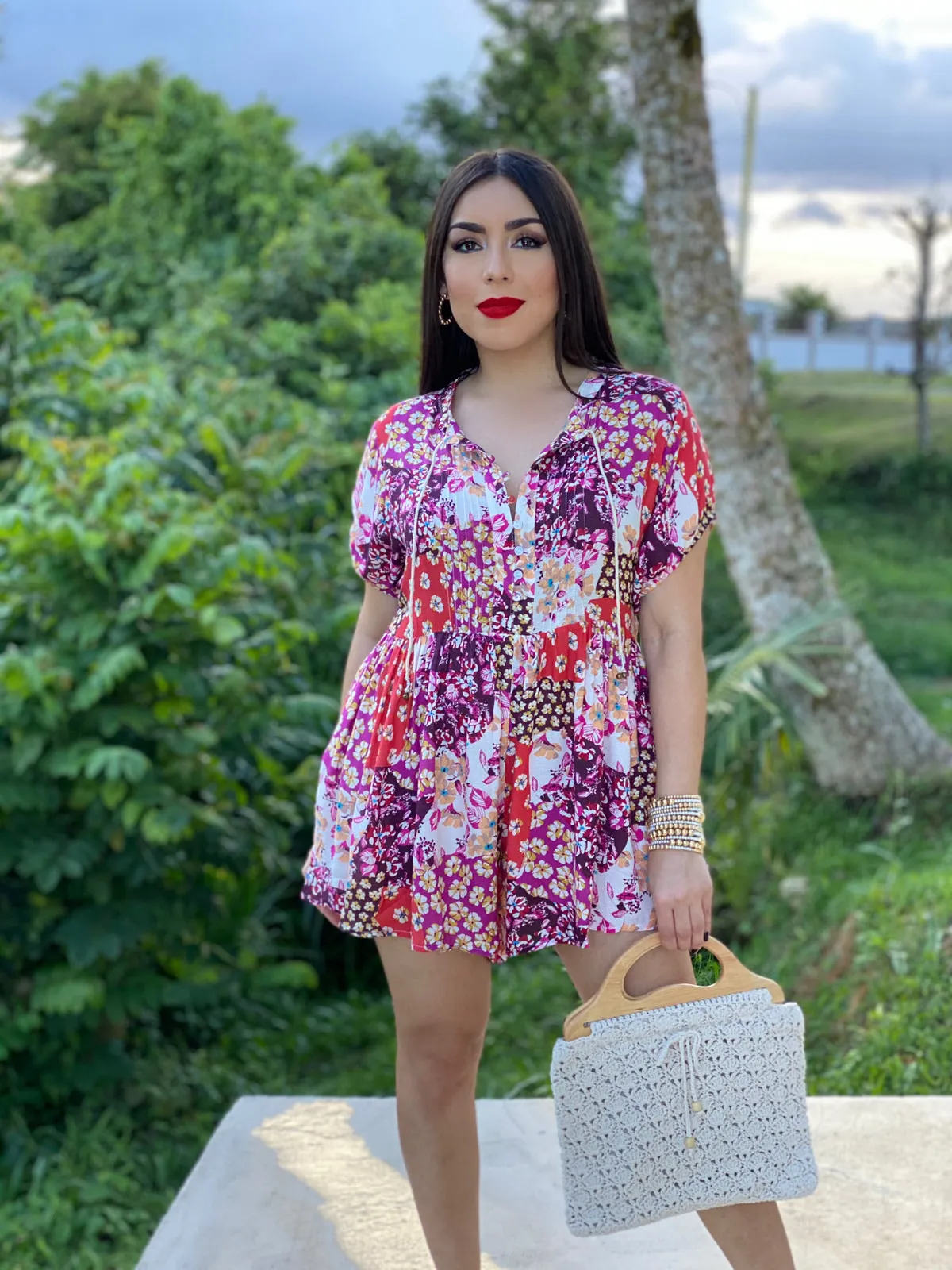 Floral Print Romper