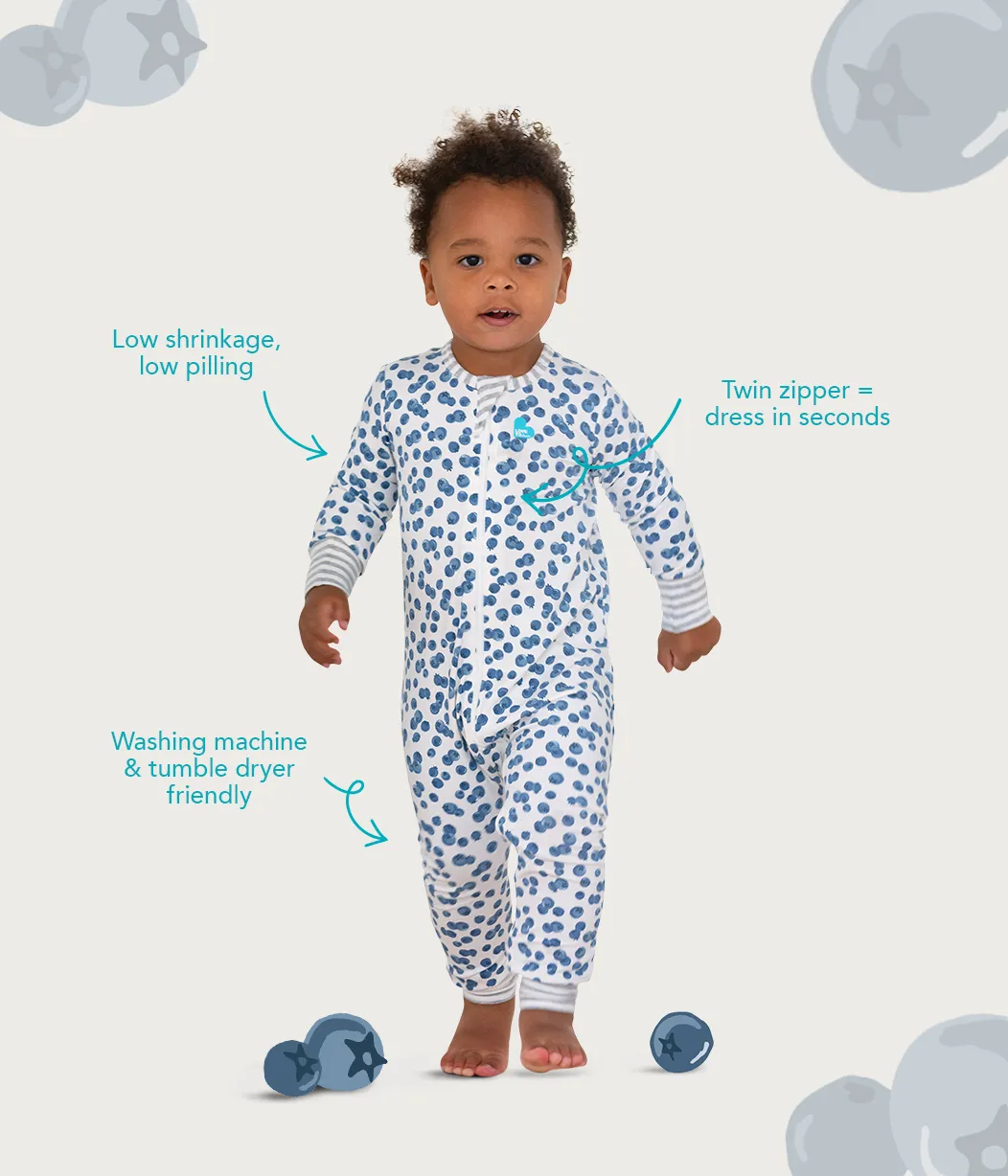 Footless Romper Cotton Green Sliced