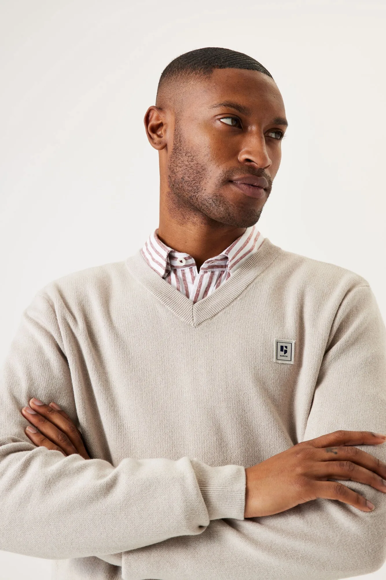 Garcia Solid V-Neck Pullover