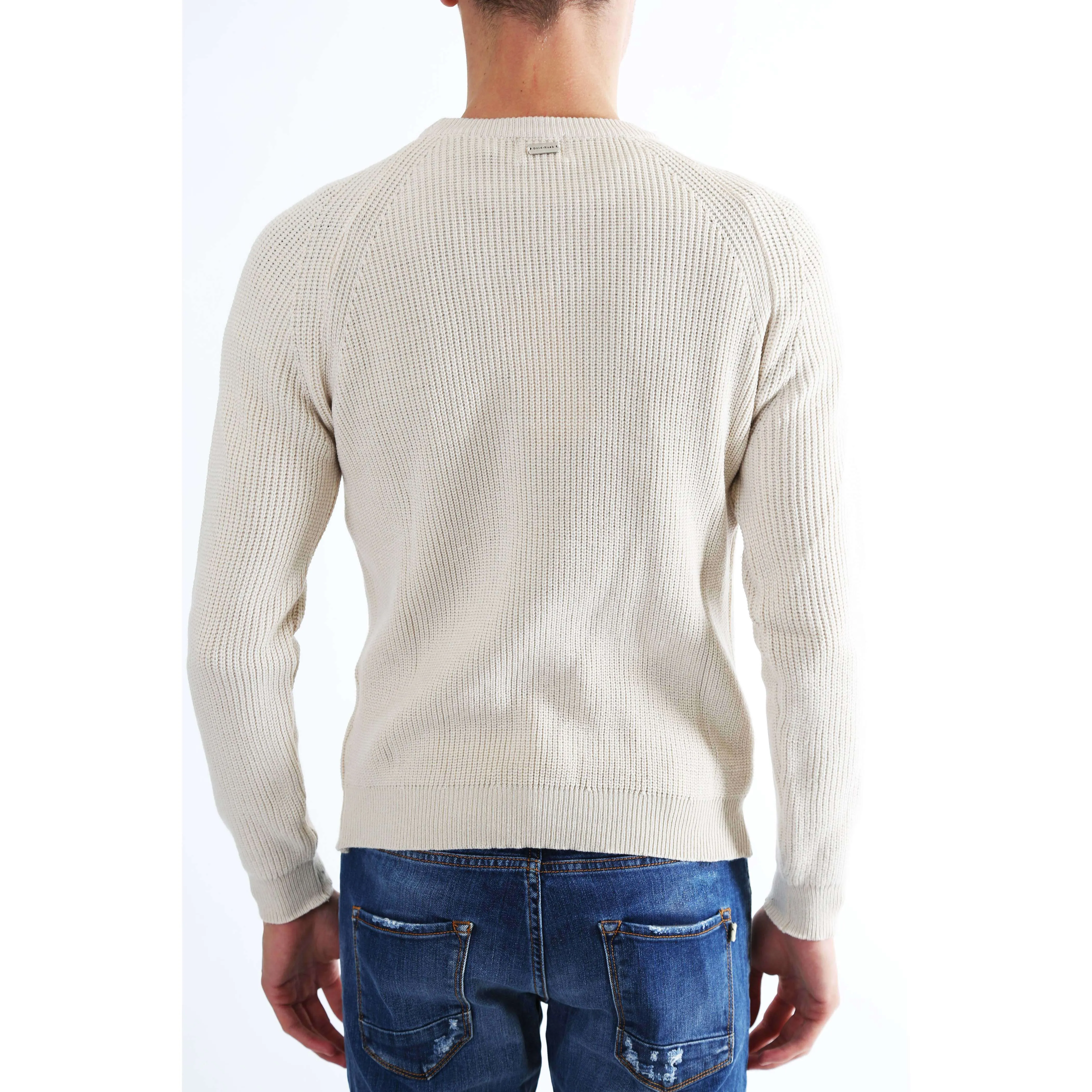 Gold Rush Uomo Maglia Pullover Girocollo Salk White