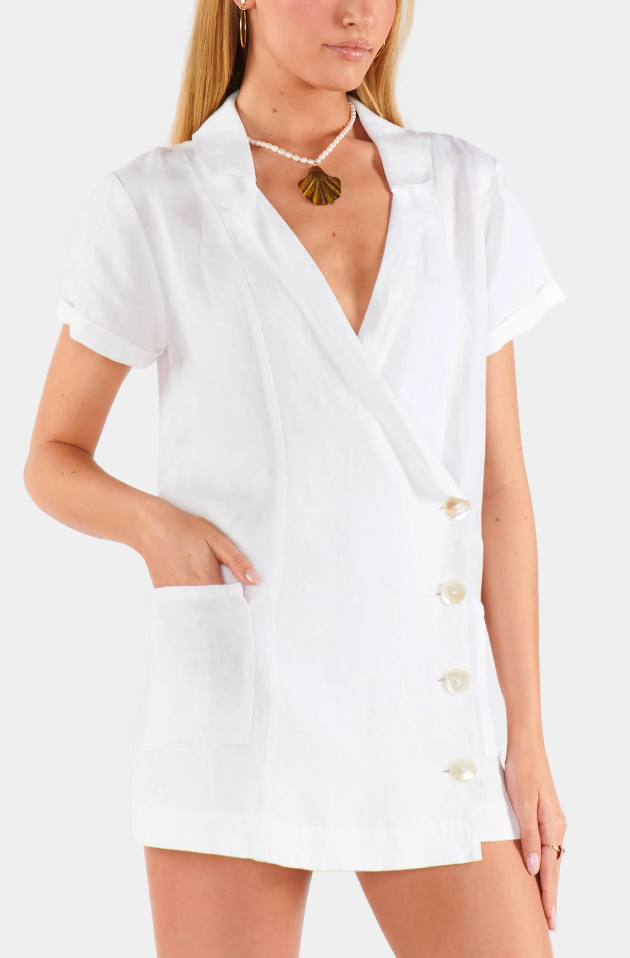 Hemline Exclusive Bicoastal Blazer Romper