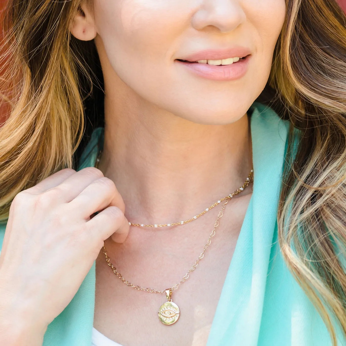 Howard's - Layer Me Enamel Bead Chain Necklace - Gold, 16 Inch