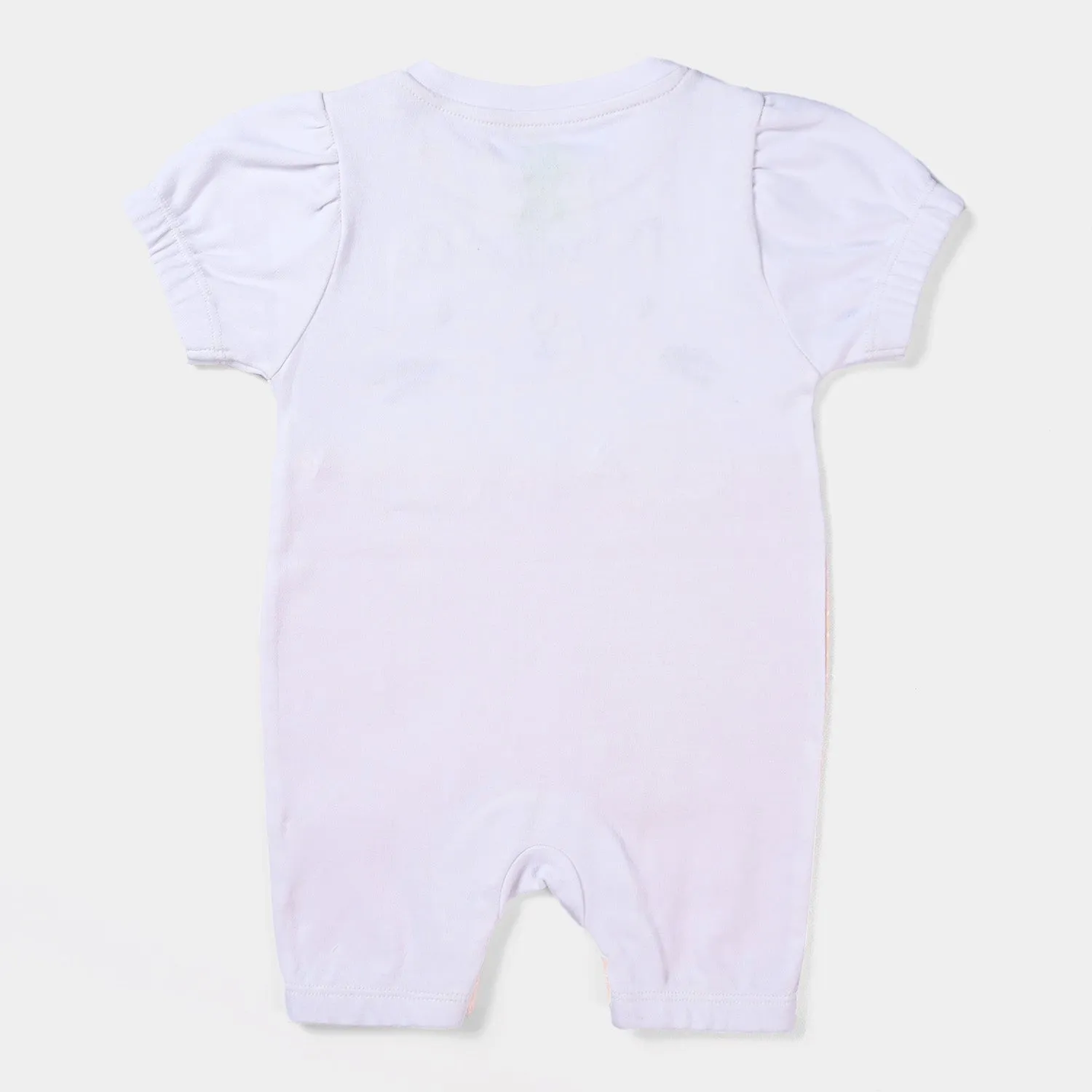 Infant Girls Cotton Interlock Knitted Romper Cat-B.White