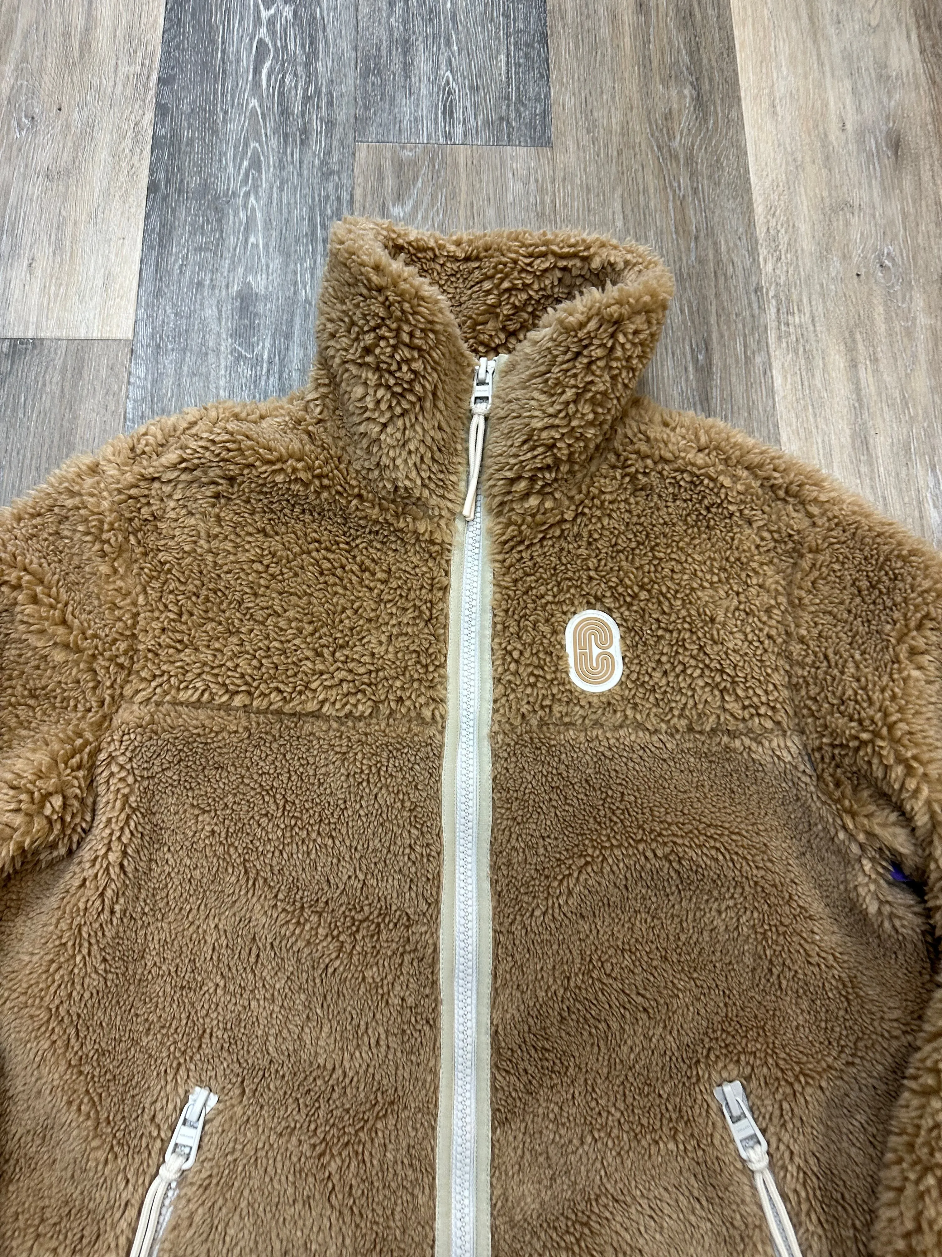 Jacket Designer By Coach In Tan, Size: M