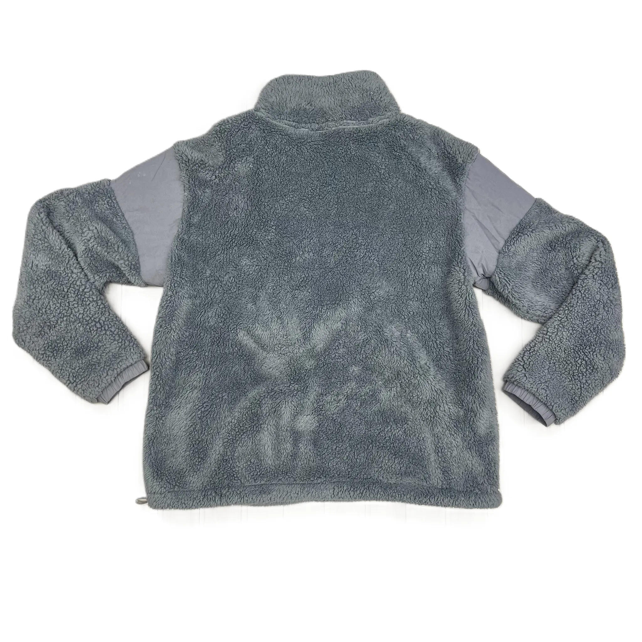 Jacket Faux Fur & Sherpa By Pink In Blue, Size: L