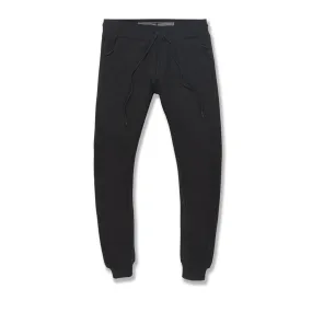Jordan Craig Men's Uptown Modern Basic Fleece Jogger Sweatpants Black