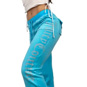Juicy Velour Rhinestone Track Pants (S)