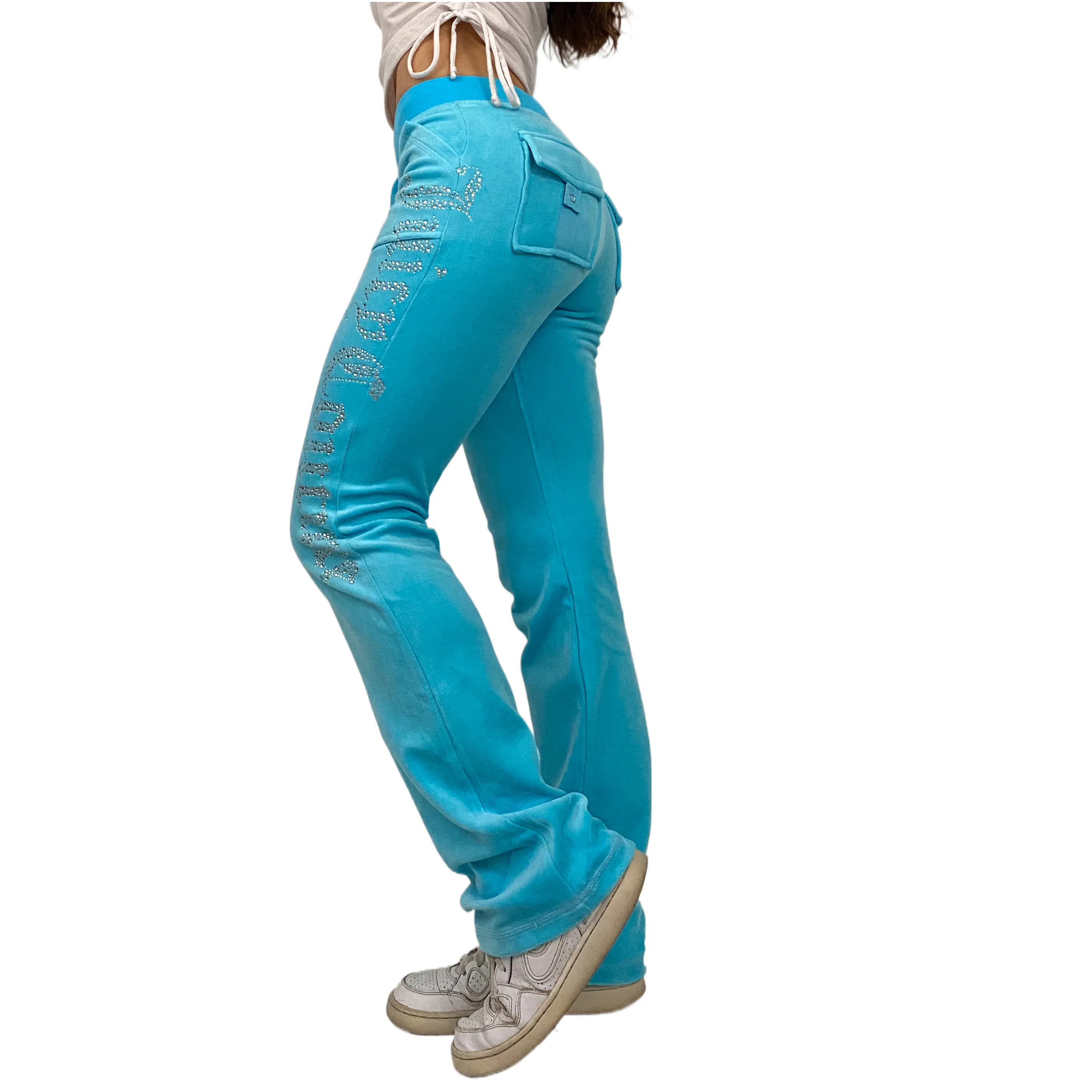 Juicy Velour Rhinestone Track Pants (S)