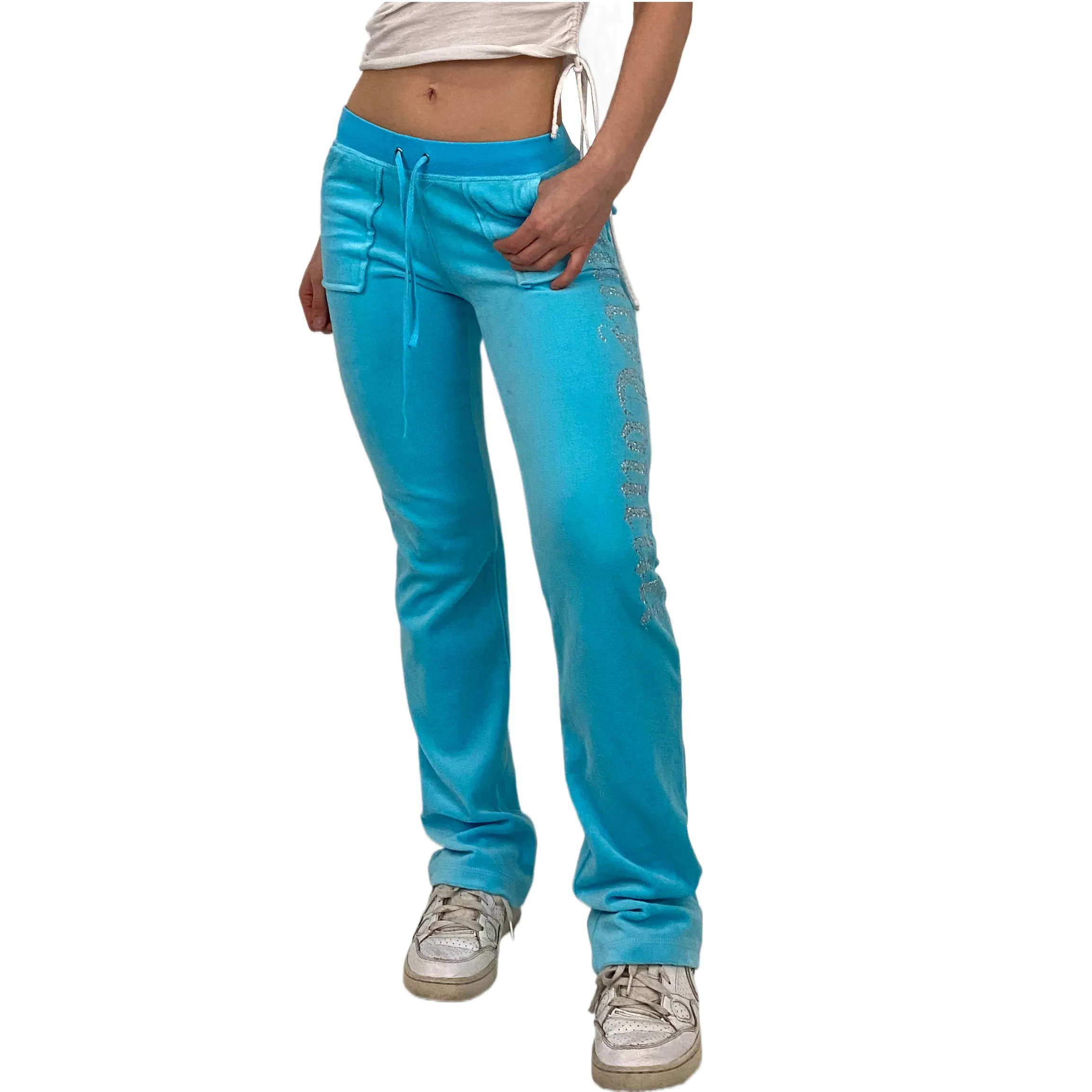Juicy Velour Rhinestone Track Pants (S)