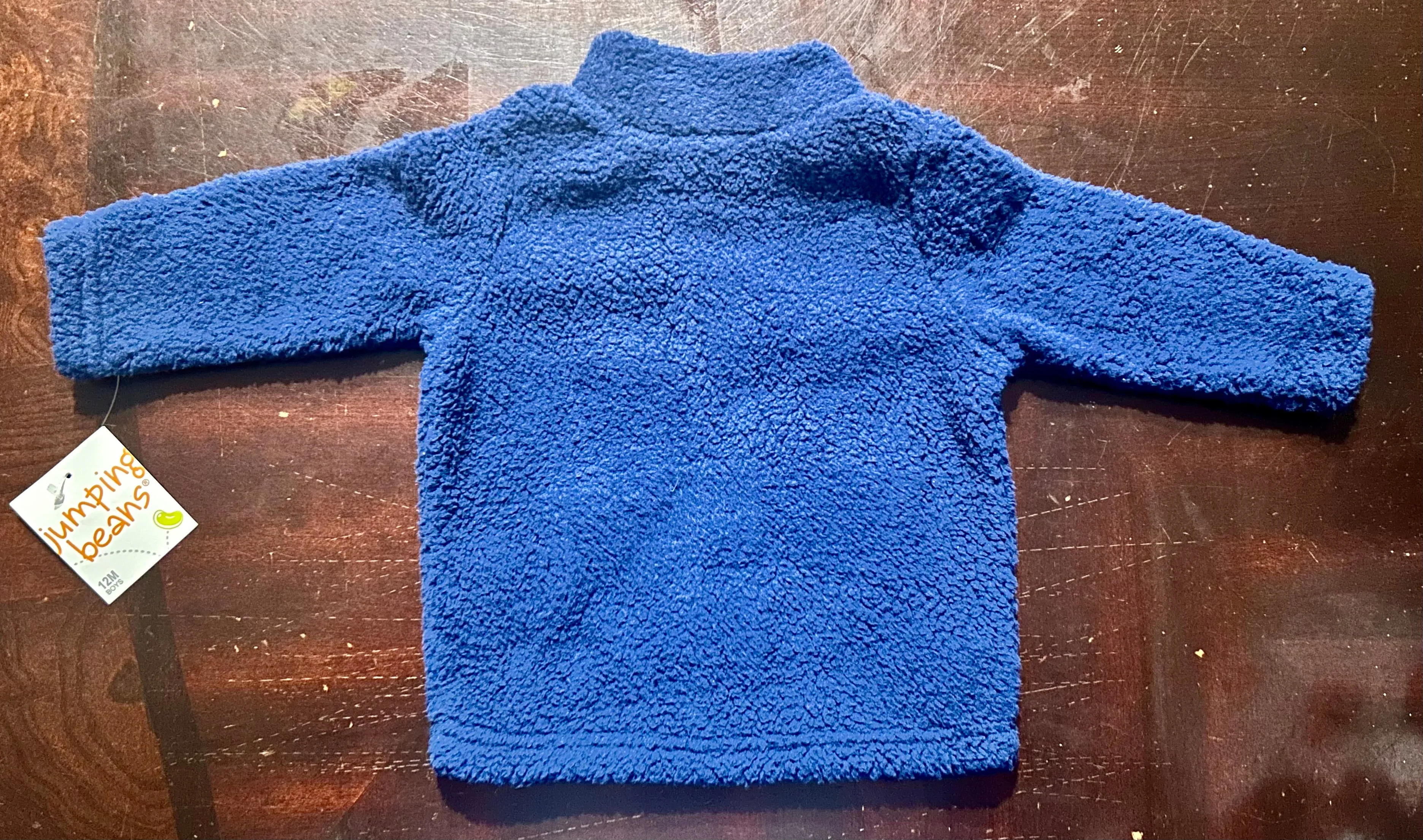Jumping Beans Full Zip Sherpa Jacket Navy Blue 12-Month 12533