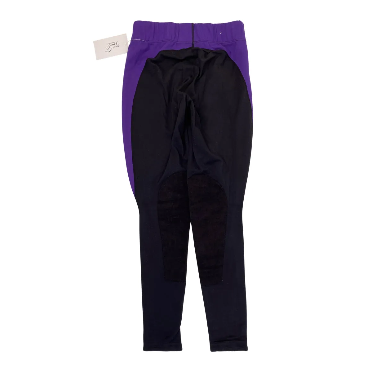 Kerrits Performance Knee Patch Tights in Black/Purple - Women's Small
