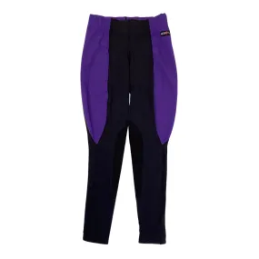 Kerrits Performance Knee Patch Tights in Black/Purple - Women's Small