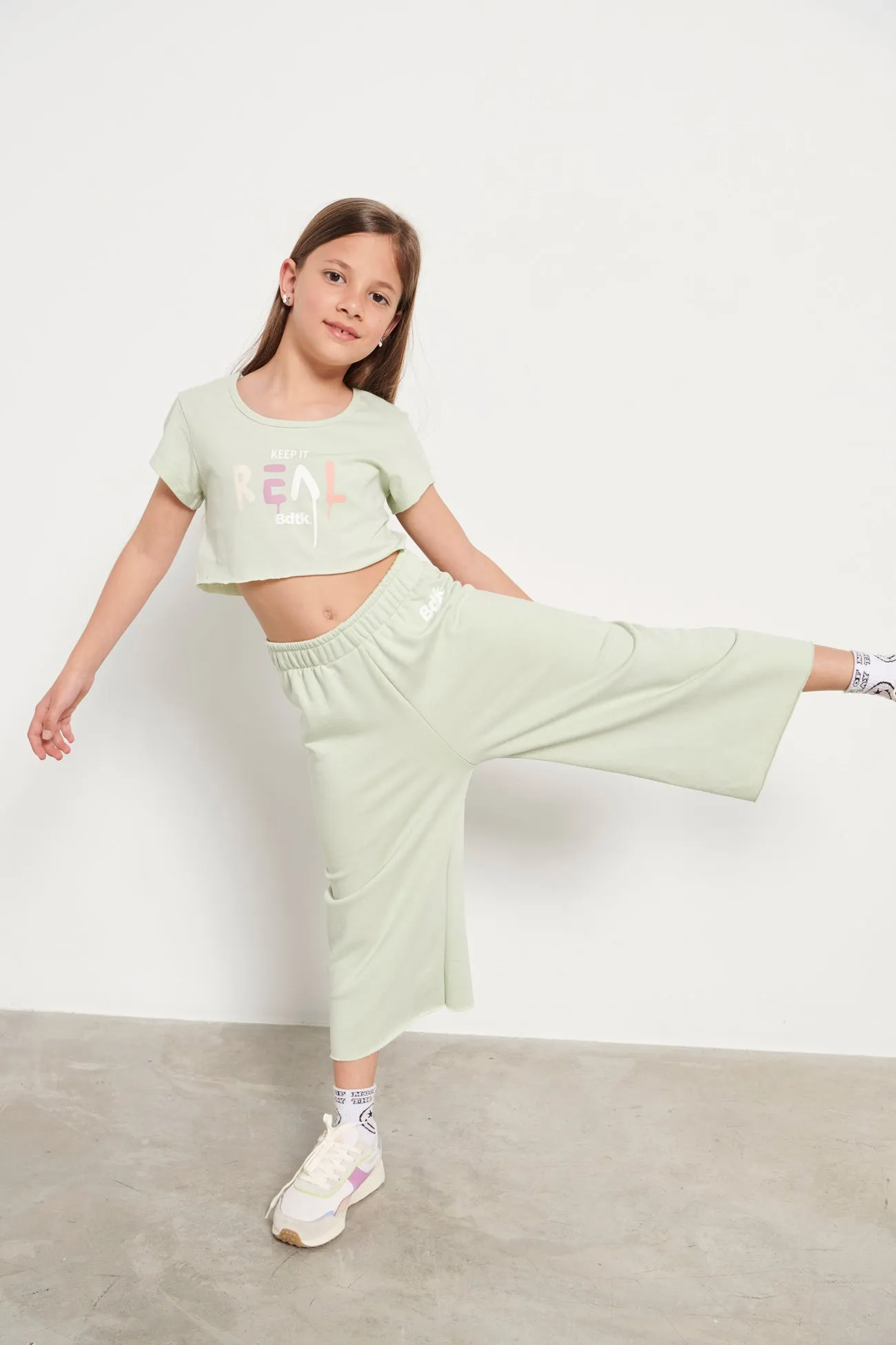 Kids’ BDTK high-waisted 7/8 sweatpants for girls