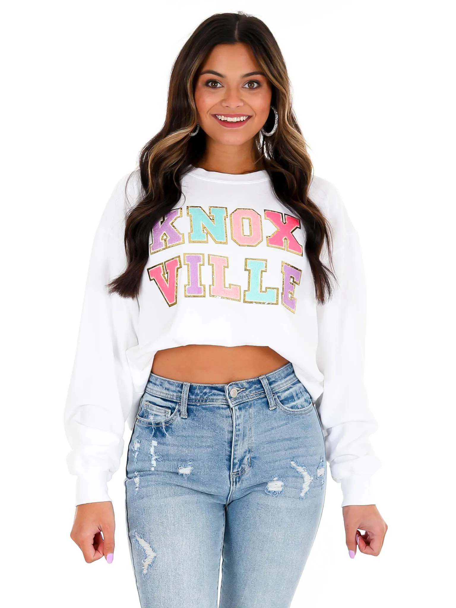 Knoxville Multi Chenille Letter Pullover