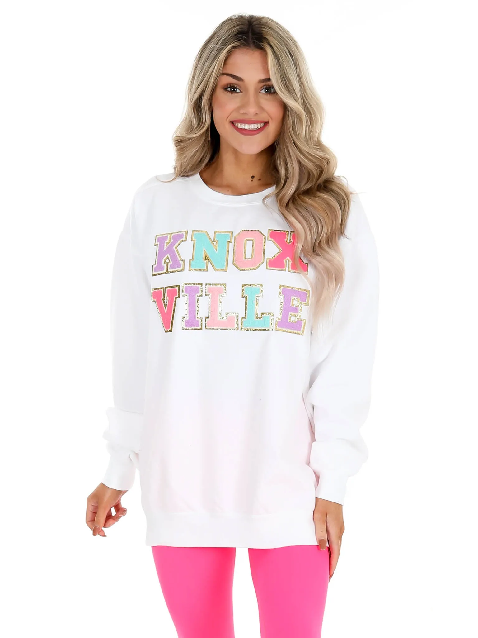 Knoxville Multi Chenille Letter Pullover