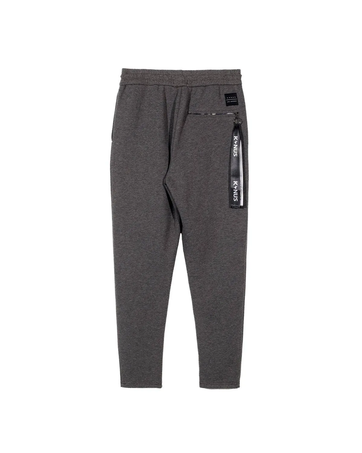 Konus Men's Chenille Embroidery Sweatpants in Heather Grey