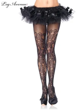 Leg Avenue Floral Vine Net Pantyhose 9954