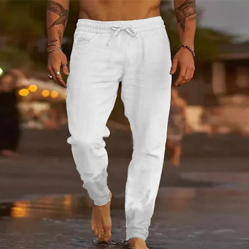 Men's Beach Pants | Casual Drawstring Loose Fit