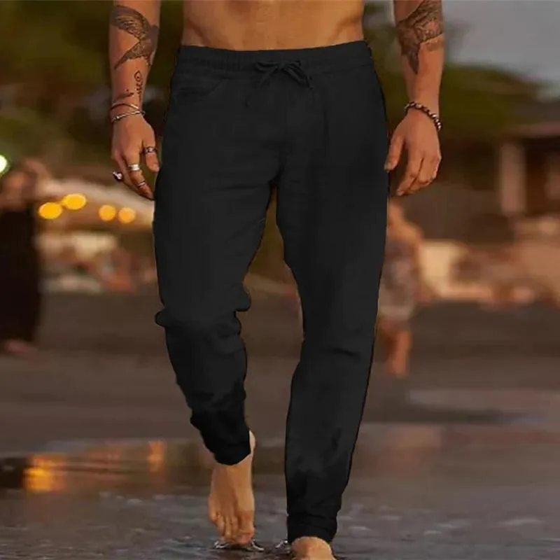 Men's Beach Pants | Casual Drawstring Loose Fit