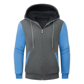 Men's Fleece Zipper Hoodie – Sherpa Lined Winter Jacket