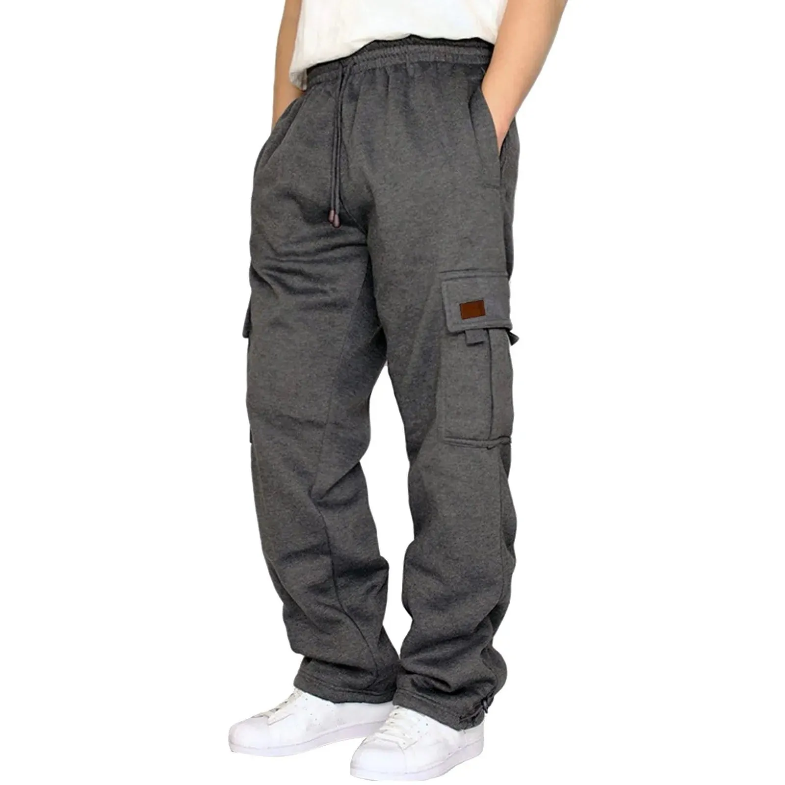 Men's Multi-Pocket Fleece Sweatpants