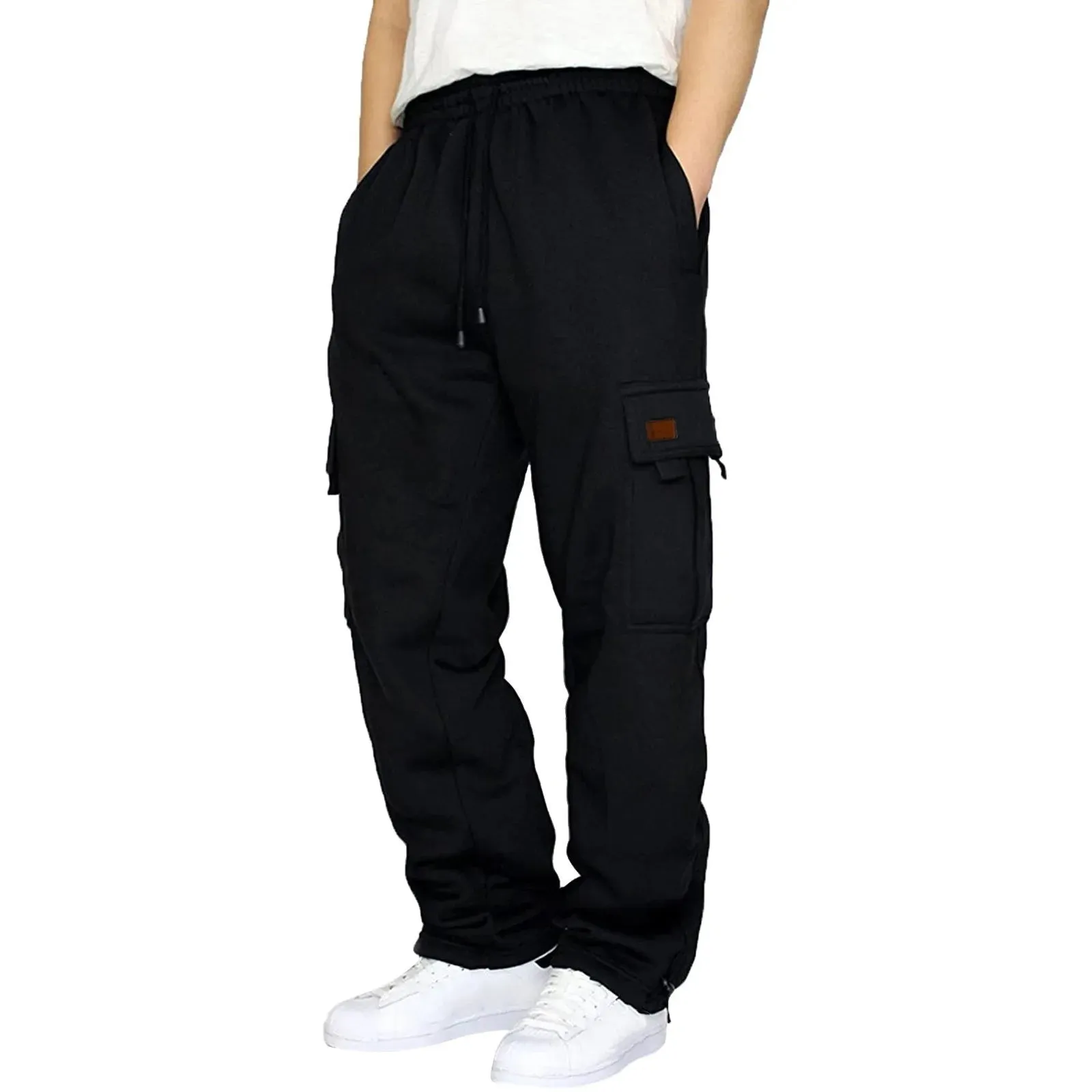 Men's Multi-Pocket Fleece Sweatpants