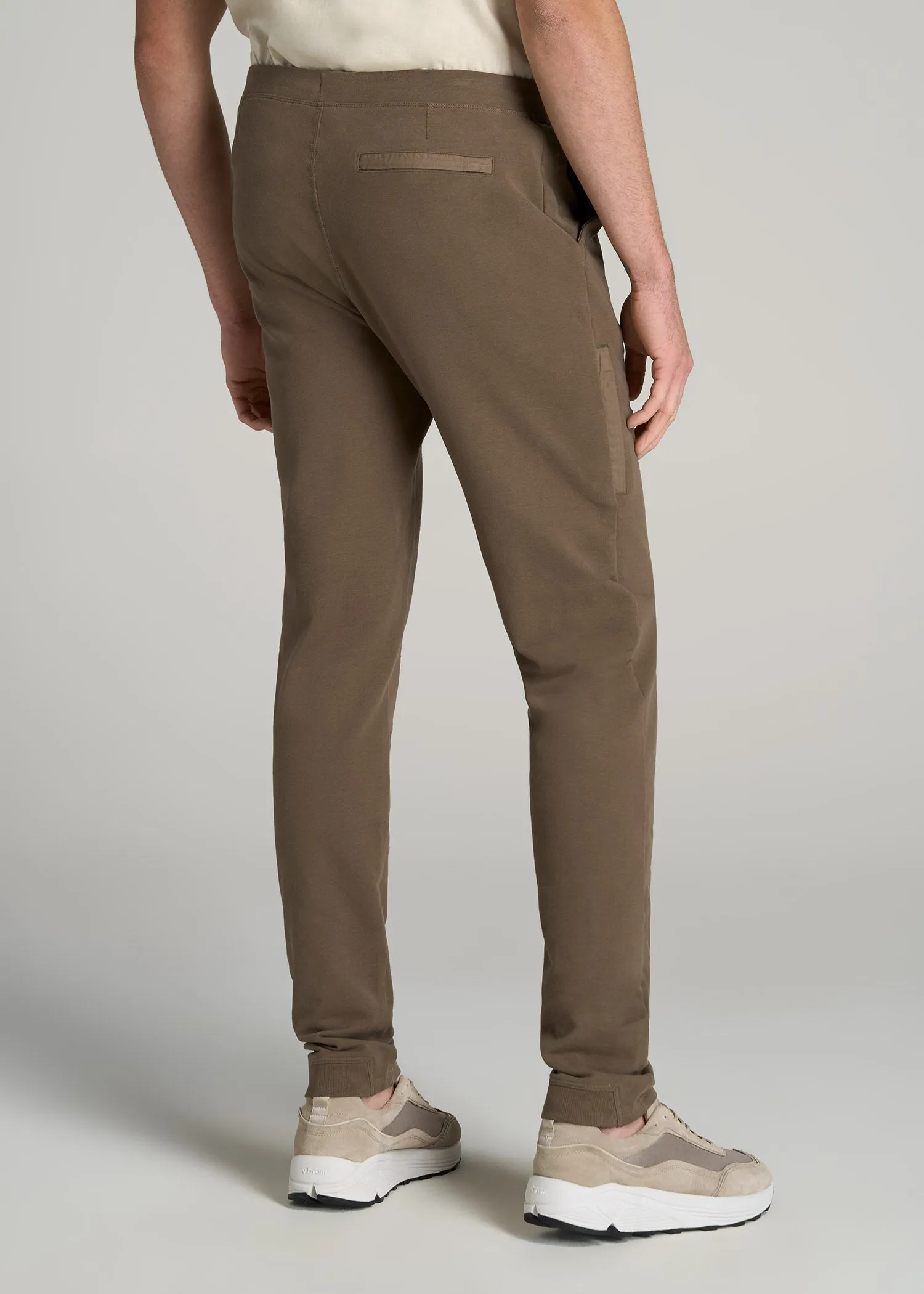 Microsanded French Terry Sweatpants for Tall Men in Army Brush