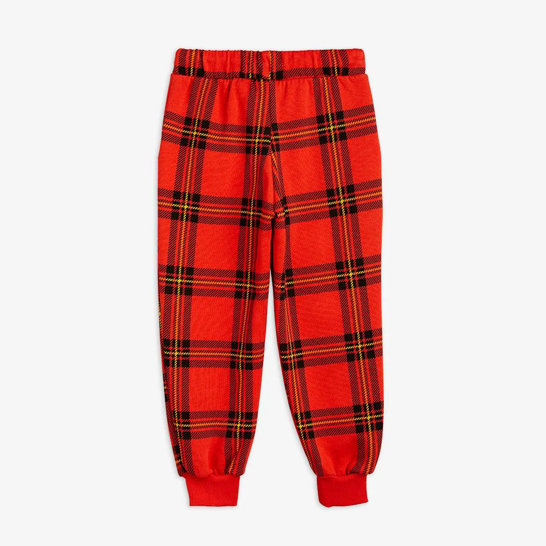 Mini Rodini Check AOP Sweatpants Red