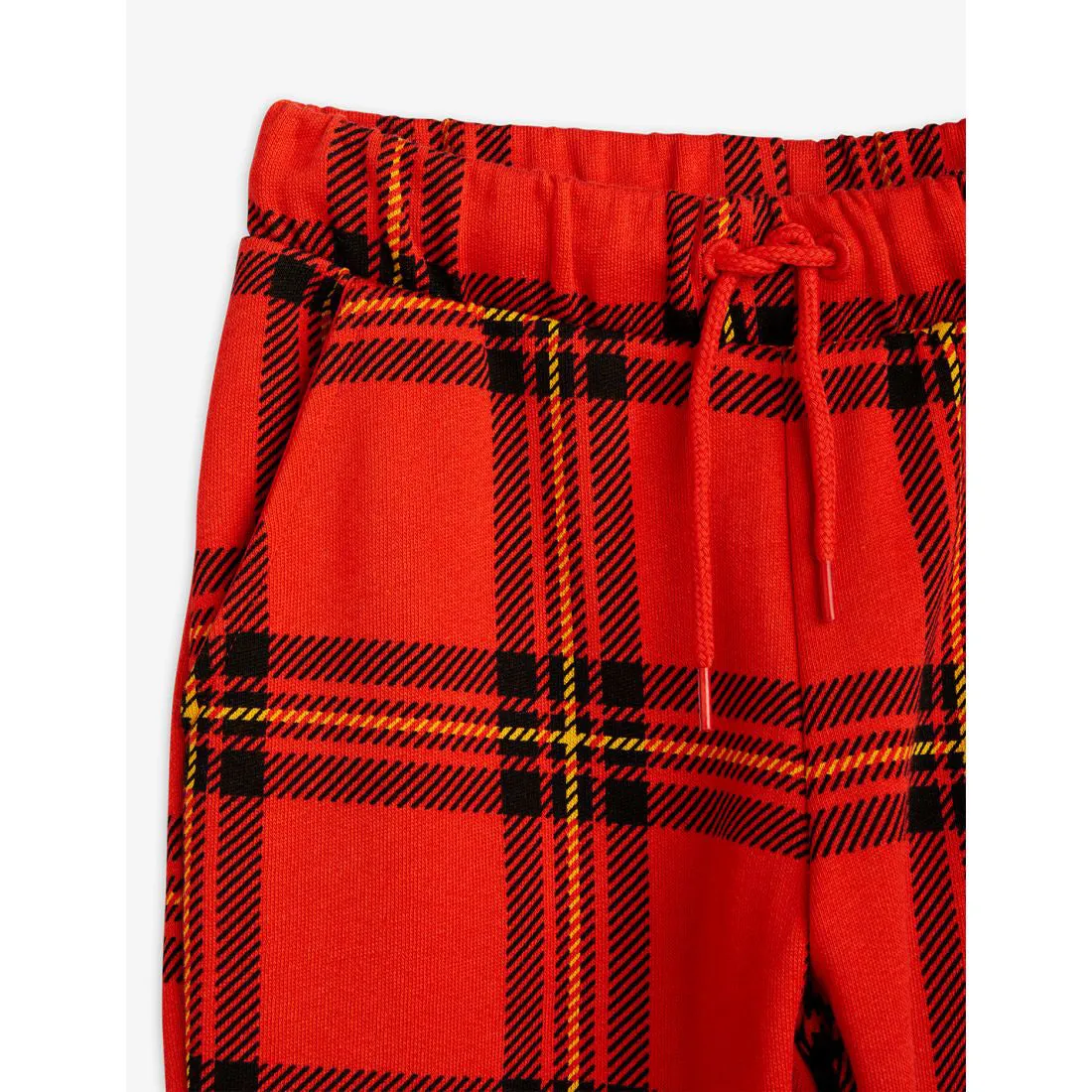 Mini Rodini Check AOP Sweatpants Red