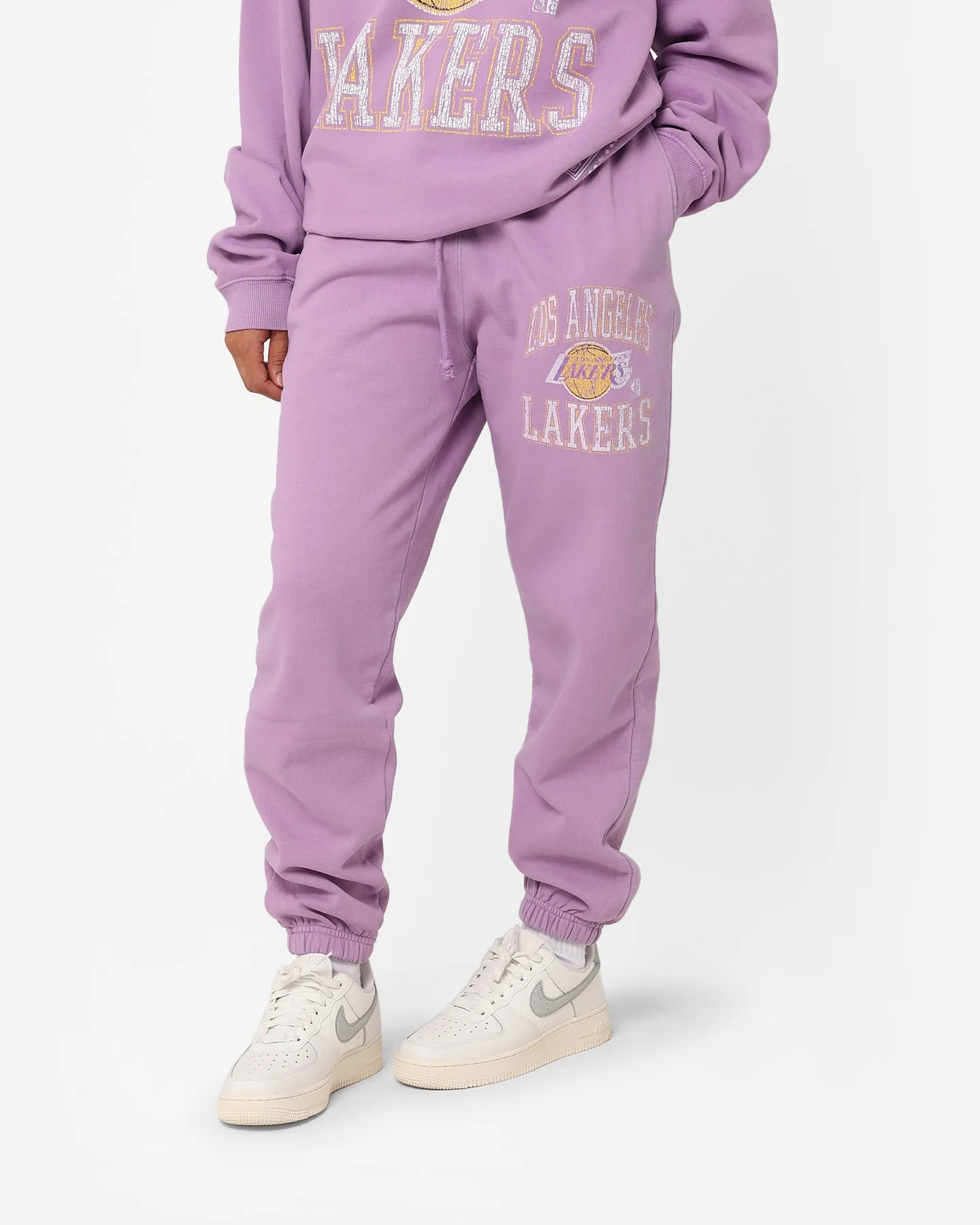 Mitchell & Ness Women's Los Angeles Lakers Arch Logo Sweatpants Faded Purple
