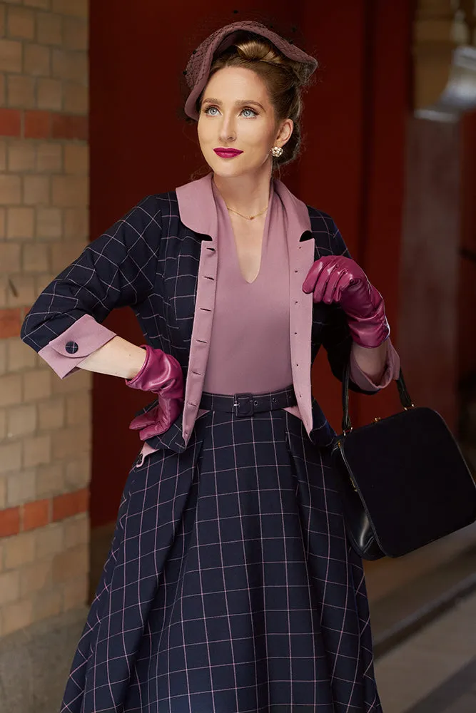 Navy Plaid Francesca-Lee Blazer By Miss Candyfloss