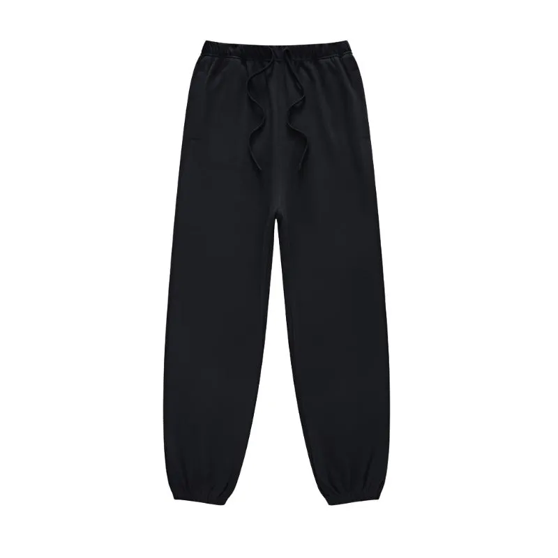 Neutral Solid Color Jogger Sweatpants