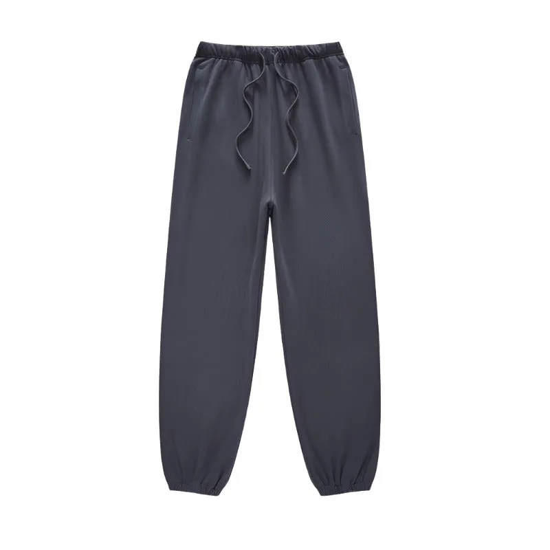 Neutral Solid Color Jogger Sweatpants