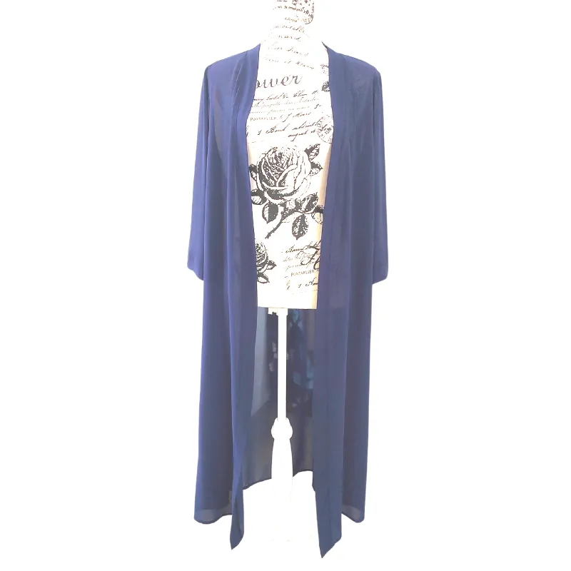 NEW navy chiffon layering coat, navy, NZ 12/14  in stock,  preorder other sizes & colours