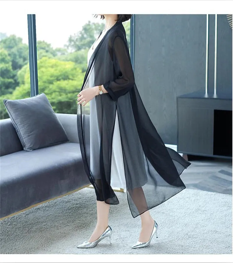 NEW navy chiffon layering coat, navy, NZ 12/14  in stock,  preorder other sizes & colours