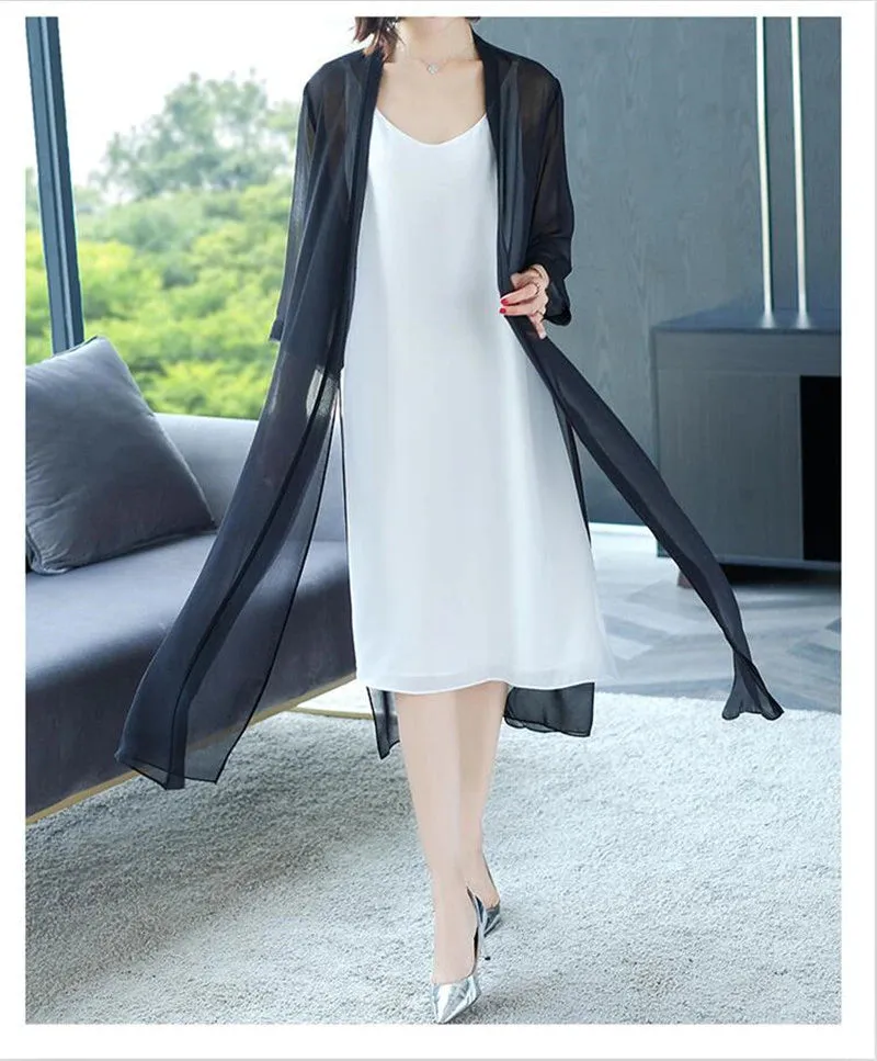 NEW navy chiffon layering coat, navy, NZ 12/14  in stock,  preorder other sizes & colours
