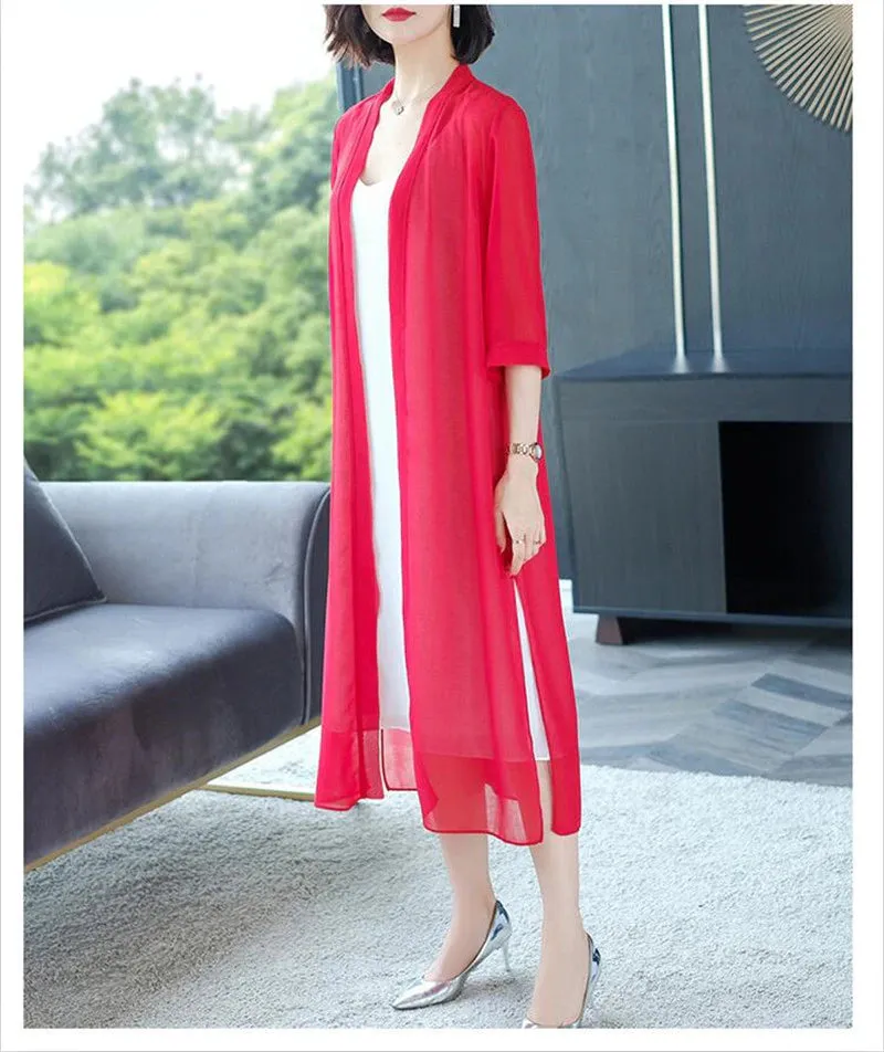 NEW navy chiffon layering coat, navy, NZ 12/14  in stock,  preorder other sizes & colours