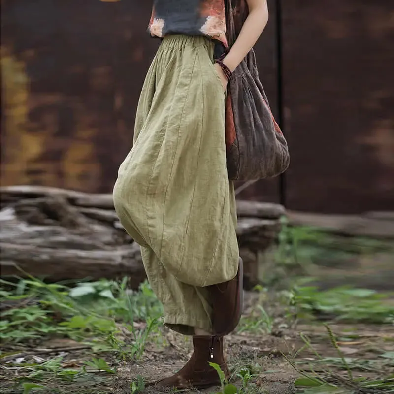 New Retro Casual Linen Pants for Spring Women's Fashion